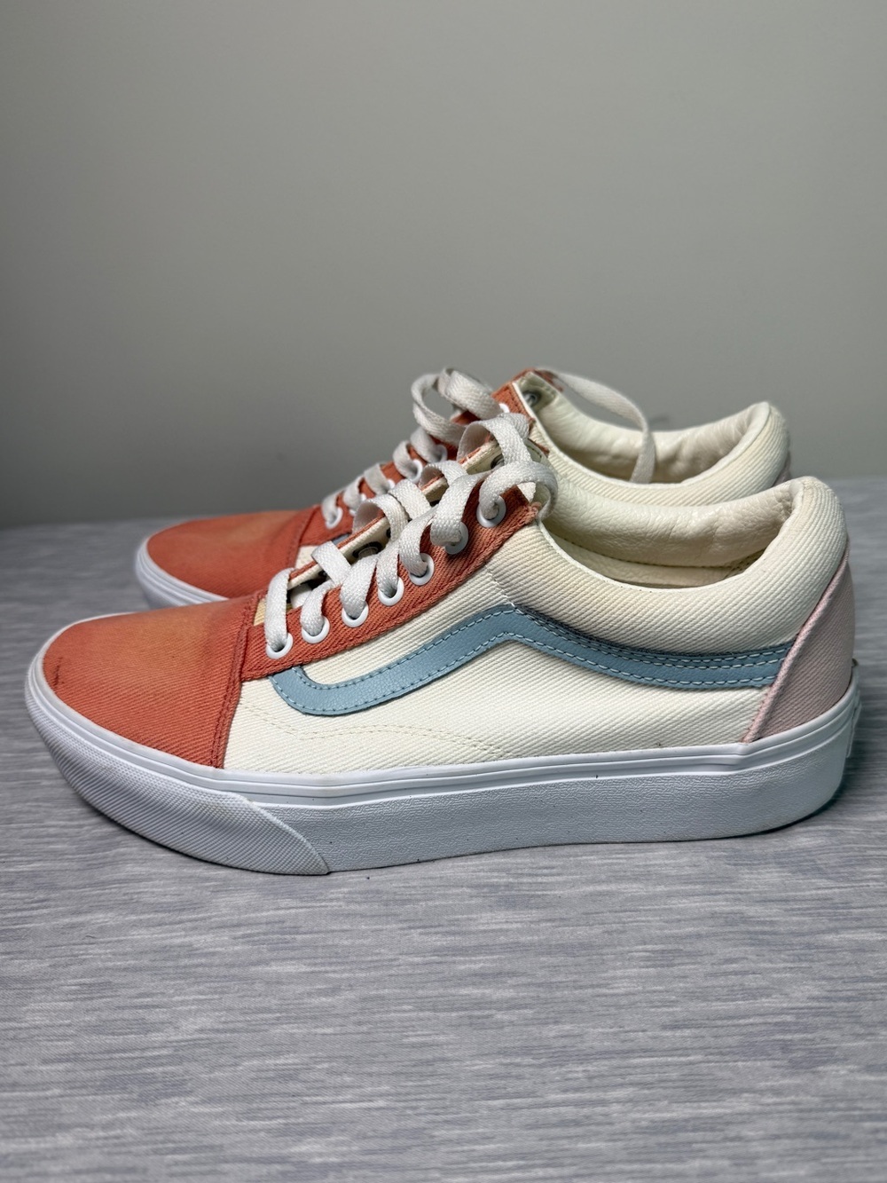 Vans Old Skool Platform Pastel Multi True White Sneakers Women’s 10 Skater 90s